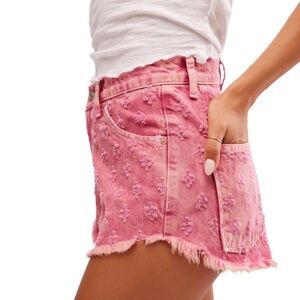 Women's Free People Mixed Emotions Hi-Lo Jean Shorts Size 29 NWT